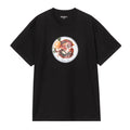 Camiseta Carhartt WIP S/S Octopus T-Shirt en color negro con estampado gráfico de pulpo, vista frontal.