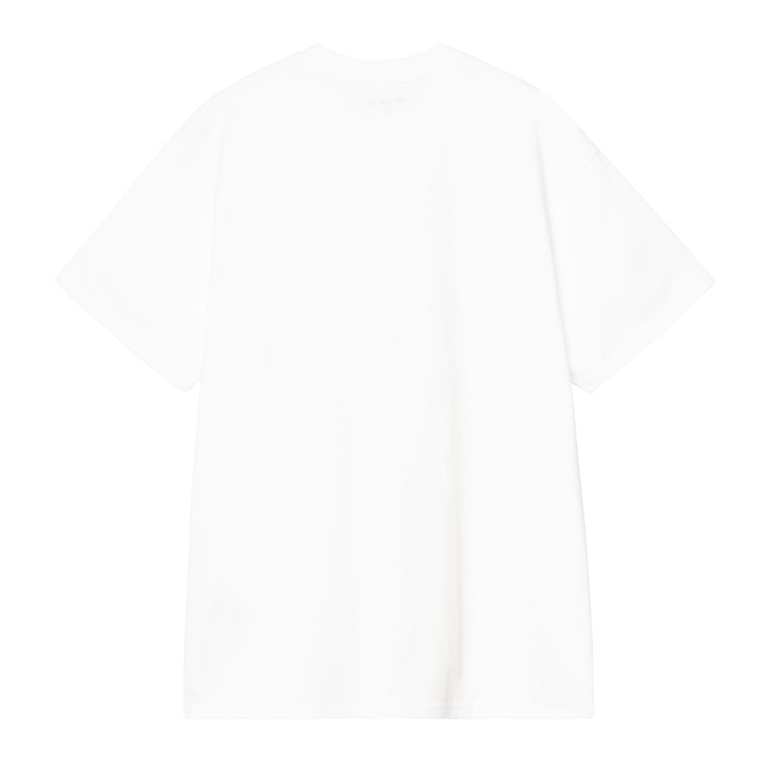 Camiseta Carhartt WIP S/S Octopus T-Shirt en color blanco, vista trasera.