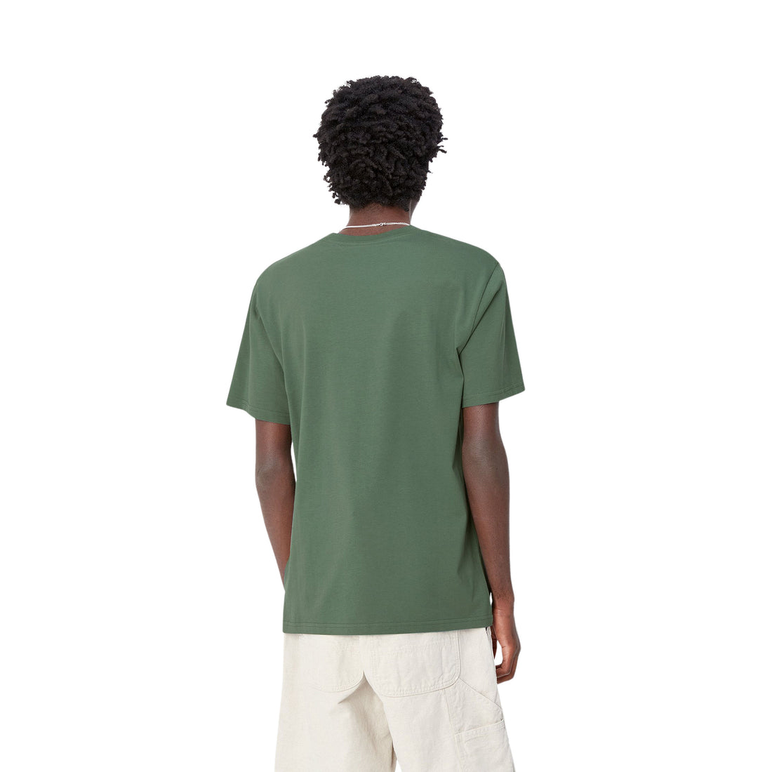 Hombre con la camiseta básica de manga corta con bolsillo Carhartt WIP S/S Pocket T-Shirt Verde