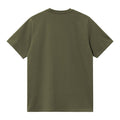 Espalda de la Camiseta básica de manga corta con bolsillo Carhartt WIP S/S Pocket T-Shirt Verde Dólar