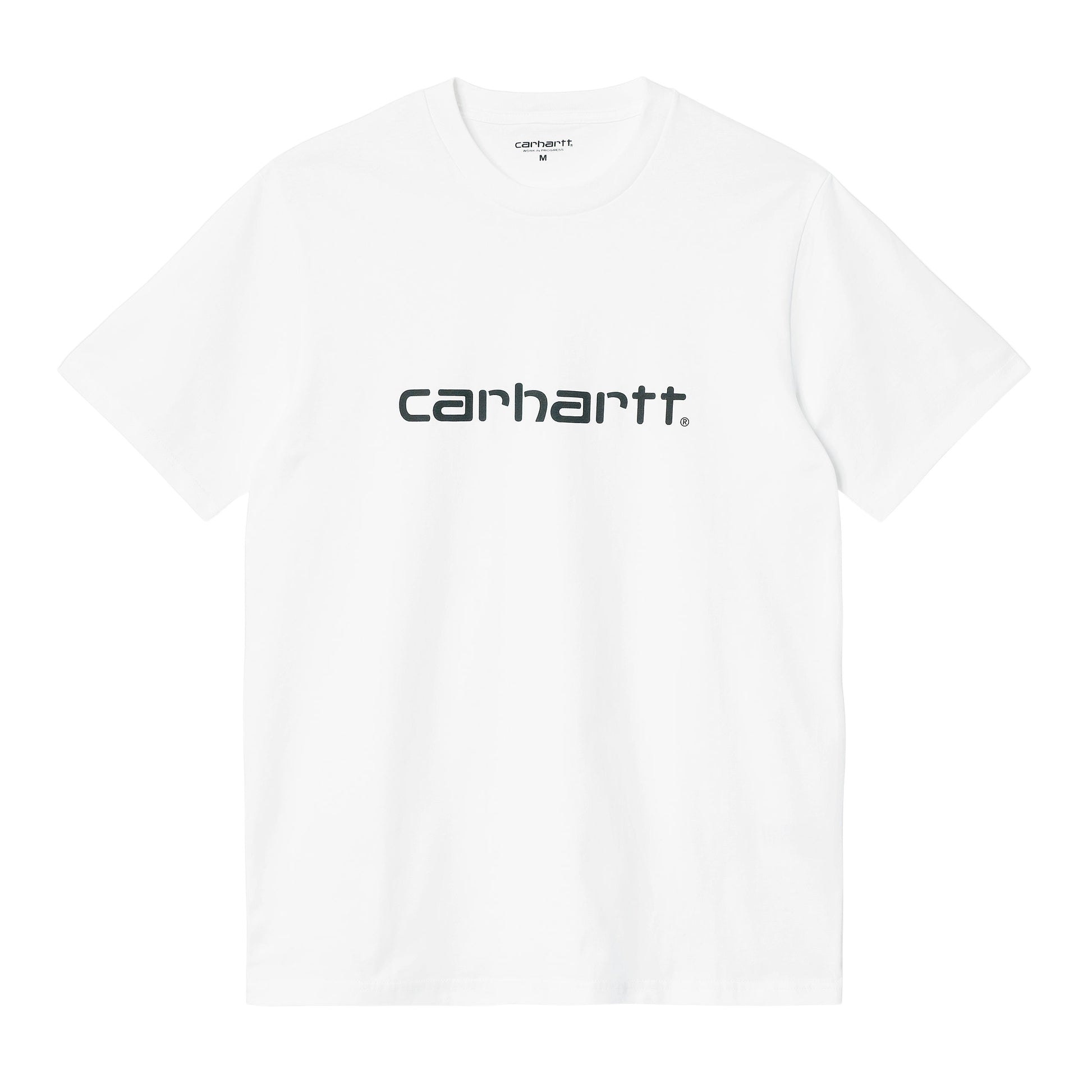 Camiseta básica de manga corta Carhartt WIP S/S Script T-Shirt Blanca con el logo Carhartt en Negro