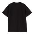 Parte trasera de la camiseta Carhartt WIP Solar Chrome Script negra sin diseño gráfico
