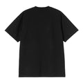 Carhartt WIP S/S Spoiled T-Shirt negra vista trasera, camiseta streetwear de algodón orgánico con corte holgado y cuello redondo.