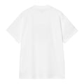 Carhartt WIP S/S Spoiled T-Shirt blanca vista trasera, camiseta streetwear de algodón orgánico con corte holgado y cuello redondo.