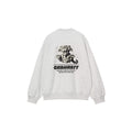 Carhartt WIP Wiptopia Sweatshirt color Ash Heather vista trasera, sudadera oversize de algodón poliéster con estampado gráfico.