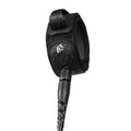 Vista interior de la tobillera negra del leash Creatures Reliance 2.0 Medium Duty 6' black silver con tejido de malla antideslizante, asa Quick Release y cierre de velcro moldeado.