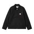 Chaqueta clásica y resistente Carhartt WIP Detroit Jacket Negra con las solapas negras frontal