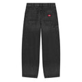 Dickies 958 Baggy Tapered Work Jeans Black Washed Fade vista trasera completa con 5 bolsillos y diseño workwear.