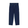 Vaqueros Dickies 993 Regular Tapered Carpenter en color dark indigo, vista frontal en plano sobre fondo blanco con cinco bolsillos, botón metálico y costuras en contraste.