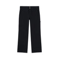 Pantalón Dickies Carpenter Canvas en color negro visto de frente, corte recto con bolsillos delanteros.