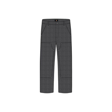Dickies Double Knee Canvas Carpenter Pant en color negro, vista frontal con refuerzo doble en rodillas.