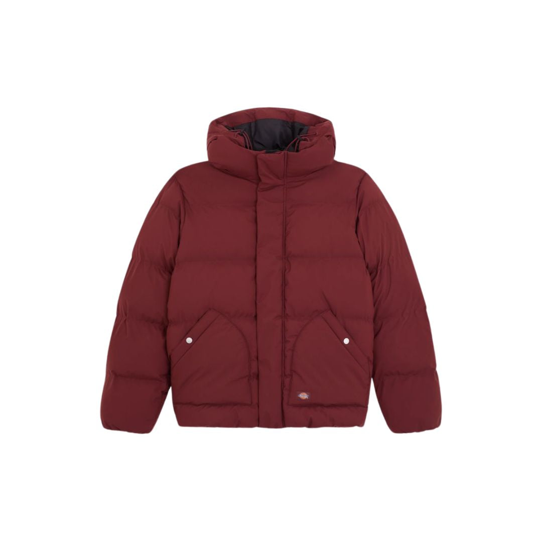 Chaqueta Dickies Eagleville Hooded Puffer color Andorra vista posterior completa.