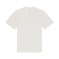 Dickies McDermitt SS Tee, camiseta blanca crudo de manga corta, vista trasera en plano con cuello redondo acanalado, hombros rectos y dobladillo recto boxy.