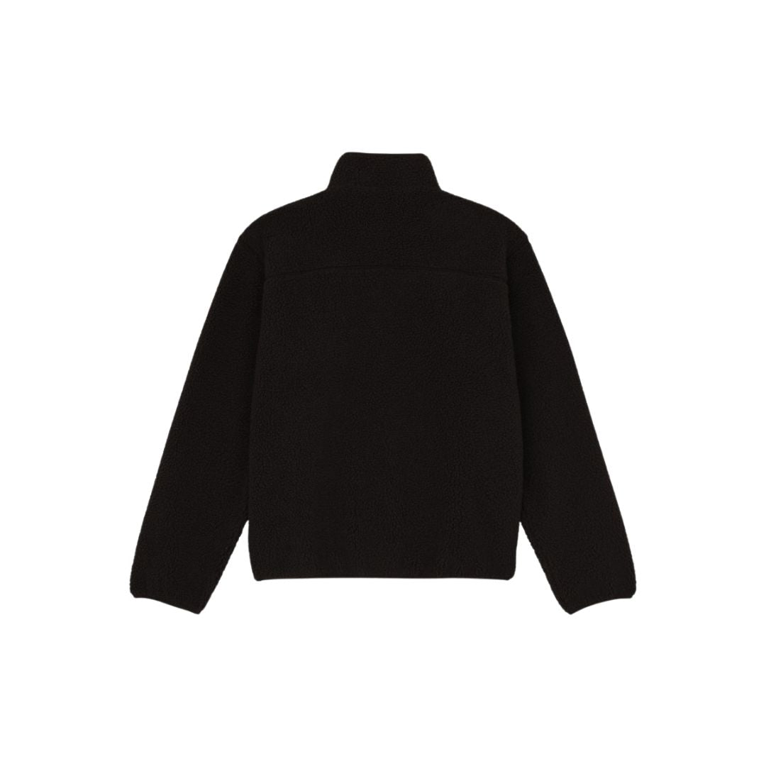 Forro polar Dickies Mount Hope Fleece color Black visto de frente con cremallera completa y bolsillos delanteros de gran tamaño.