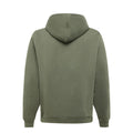 Vista trasera de la sudadera con capucha Dickies Oakport Zip Hoodie verde Deep Depth sobre fondo blanco, con espalda lisa, capucha con costura central y puños de canalé.