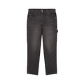 Pantalón Dickies Garyville Denim color negro lavado desgastado, vista frontal plana.
