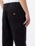 Etiqueta Dickies cosida de los pantalones Dickies Carpenter Duck Canvas Negros