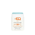 EQ stick solaire SPF50+ bio color turquesa protector solar facial y labios muy alta protección resistente al agua.