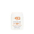 EQ stick solaire SPF50+ bio color blanco protector solar facial y labios alta protección resistente al agua.