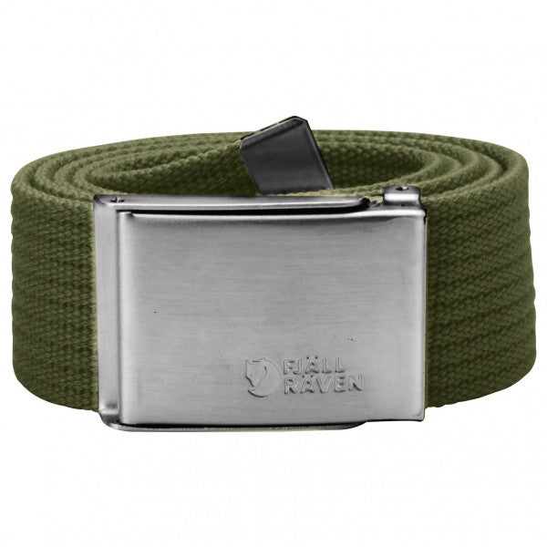 FJÄLLRÄVEN KÅNKEN CANVAS BELT GREEN | CINTURÓN DE LONA AJUSTABLE CON HEBILLA METÁLIC