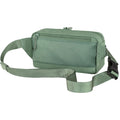 Riñonera Fjällräven High Coast Hip Pack Patina Green vista trasera completa con cremallera y correa ajustable.