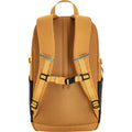 Mochila Fjällräven Skule 24 Red Gold vista trasera con tirantes acolchados ergonómicos, respaldo transpirable y correa ajustable de pecho, capacidad 24L para portátil 15 pulgadas.