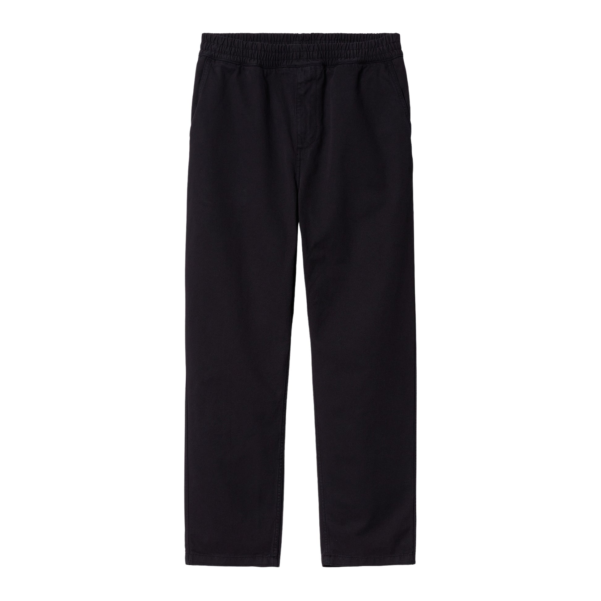 Pantalón resistente Carhartt WIP Flint Pant Negro Garment dyed frontal