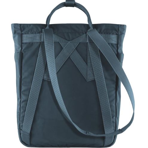 kanken totepack mochila convertible azul. Vista por detrás.