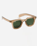 Gafas de sol Warmouth Eyewear Ron Ryan en color transparente con lentes verdes – Vista lateral