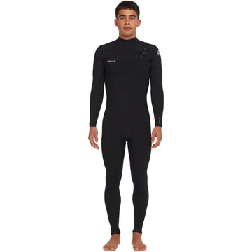 "Neopreno O'Neill Epic 4/3 Chest Zip para surf vista frontal – traje de surf flexible y cálido"