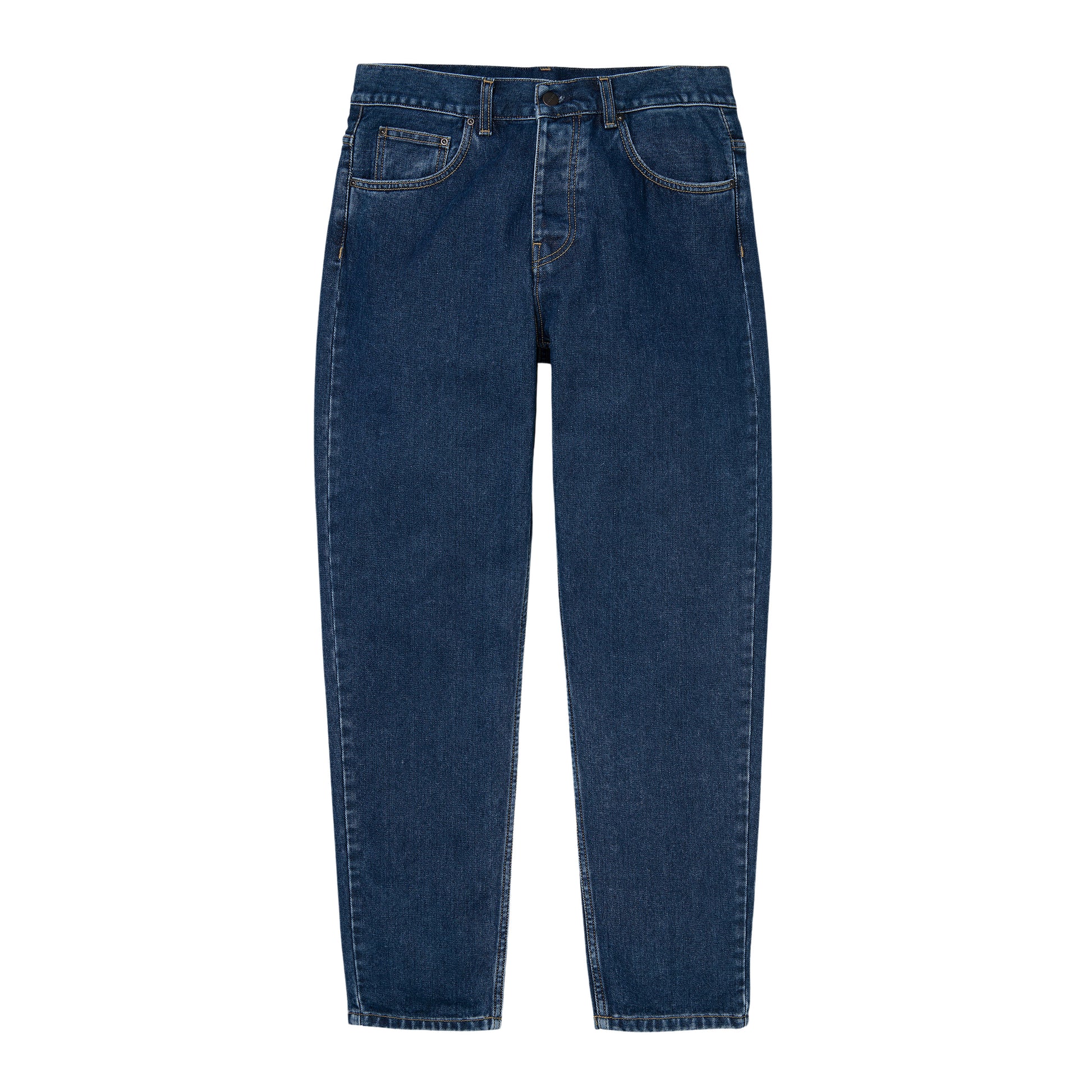 Pantalón vaquero denim Carhartt WIP Newel Pant azul oscuro lavado piedra frontal