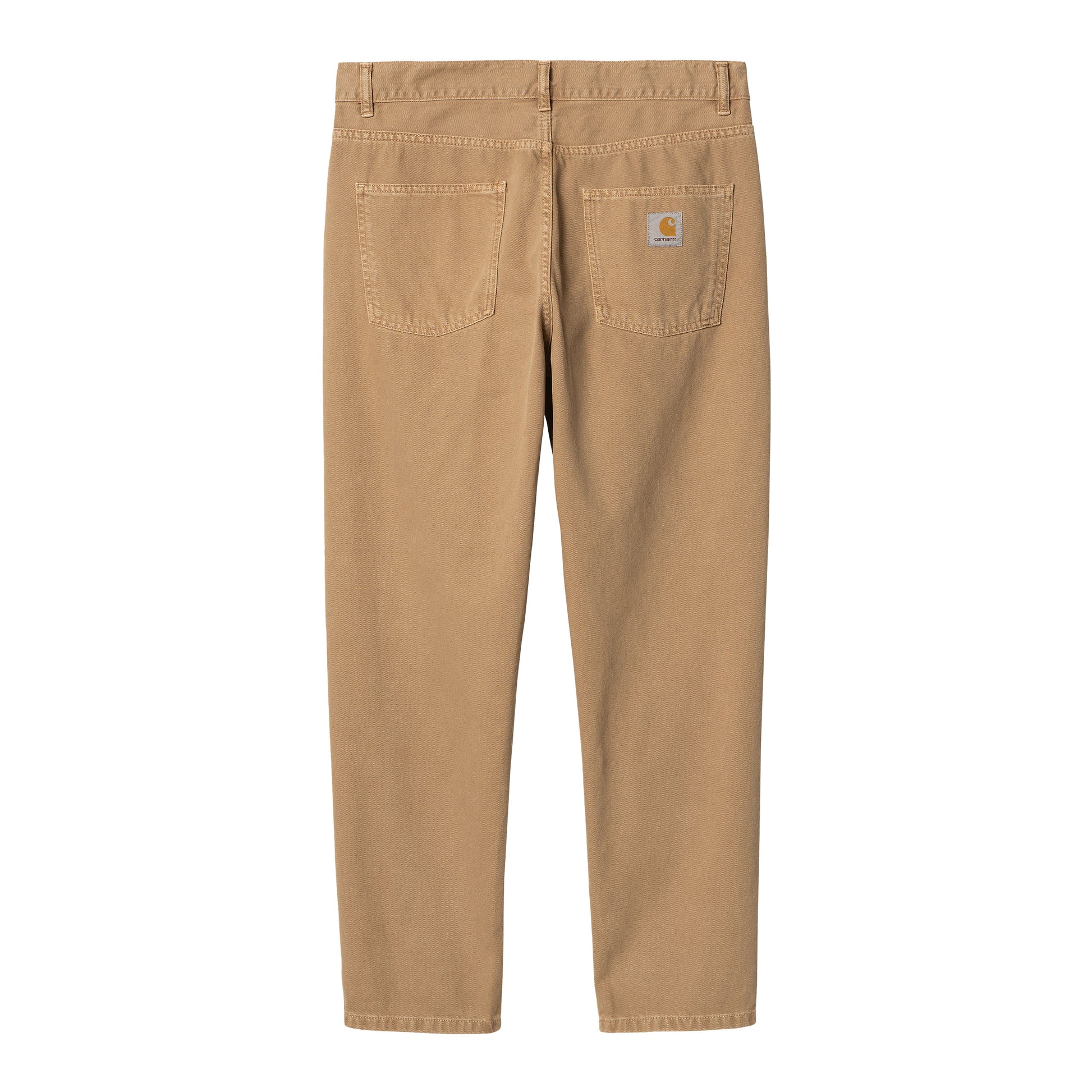 Pantalón vaquero denim Carhartt WIP Newel Pant color cacahuete piedra teñida espalda