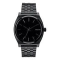 Reloj Nixon Time Teller All Black de acero inoxidable con esfera negra minimalista y pulsera metálica.