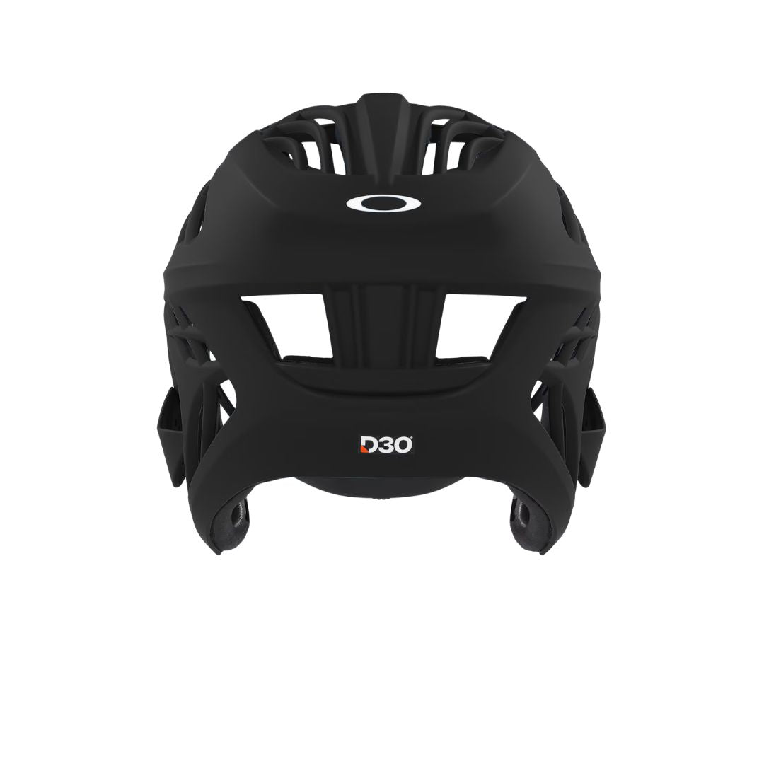 Casco de surf Oakley WTR Icon Matte Black vista trasera con tecnología D3O y diseño de corte alto.