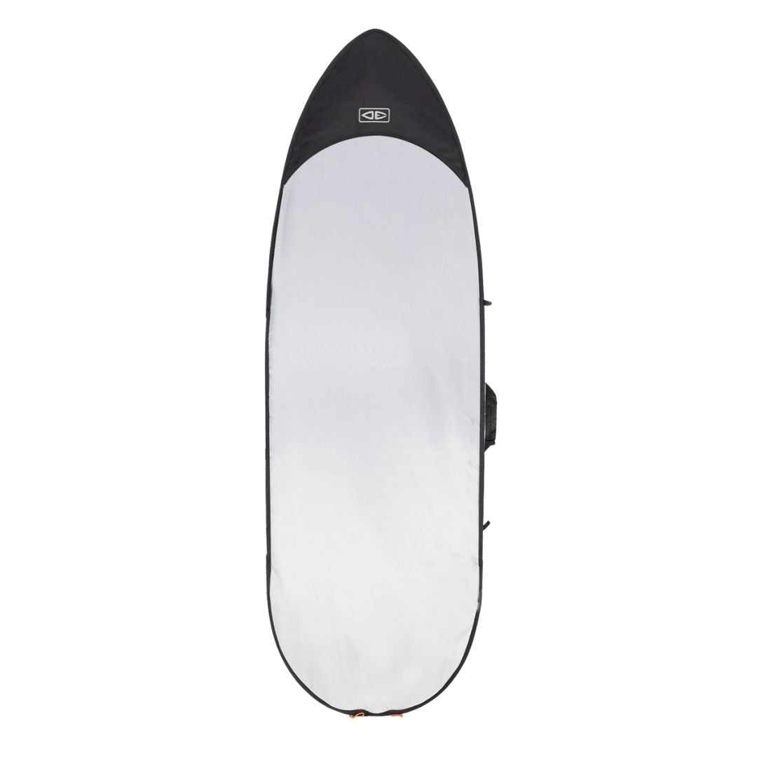 Vista frontal funda Ocean & Earth COR_X Fish Day Cover con panel reflectante y refuerzo en puntera Armour_X negro.