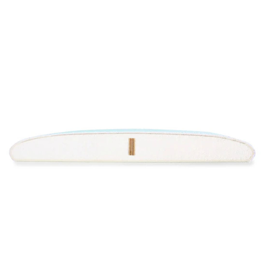 Detalle del rail y núcleo EPS de la tabla de surf softboard Ocean & Earth Happy Hour Epoxy Soft, vista de perfil del canto de la tabla.