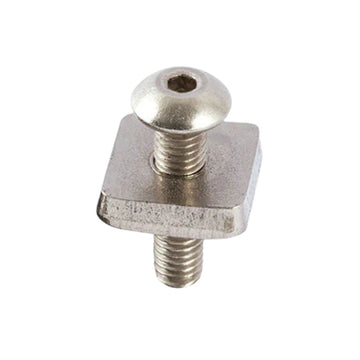 Tornillo y placa Ocean & Earth Screw & Plate para quilla de longboard compatible con fin box estándar detalle metálico.