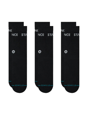 PACK STANCE 3 CALCETINES NEGROS BARATOS