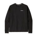 Camiseta Patagonia L/S P‑6 Logo Responsibili‑Tee color Black, vista frontal con logo pequeño en el pecho.
