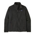 Chaqueta polar Patagonia Better Sweater en negro (Black) en plano de producto, mostrando el tejido de punto tipo jersey, los bolsillos con cremallera y los puños ribeteados.