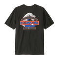 Camiseta Patagonia Men's Great Waves Responsibili-Tee® en color negro vista trasera con gran gráfico Great Pacific Iron Works y ola estilo Hokusai, diseño surf icónico.