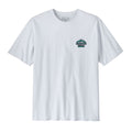 Camiseta Patagonia Men's Great Waves Responsibili-Tee® en color blanco vista frontal con pequeño logo Great Waves en el pecho, cuello redondo y ajuste regular.