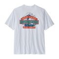 Camiseta Patagonia Men's Great Waves Responsibili-Tee® en color blanco vista trasera con gran gráfico Great Pacific Iron Works y ola estilo Hokusai, diseño surf icónico.