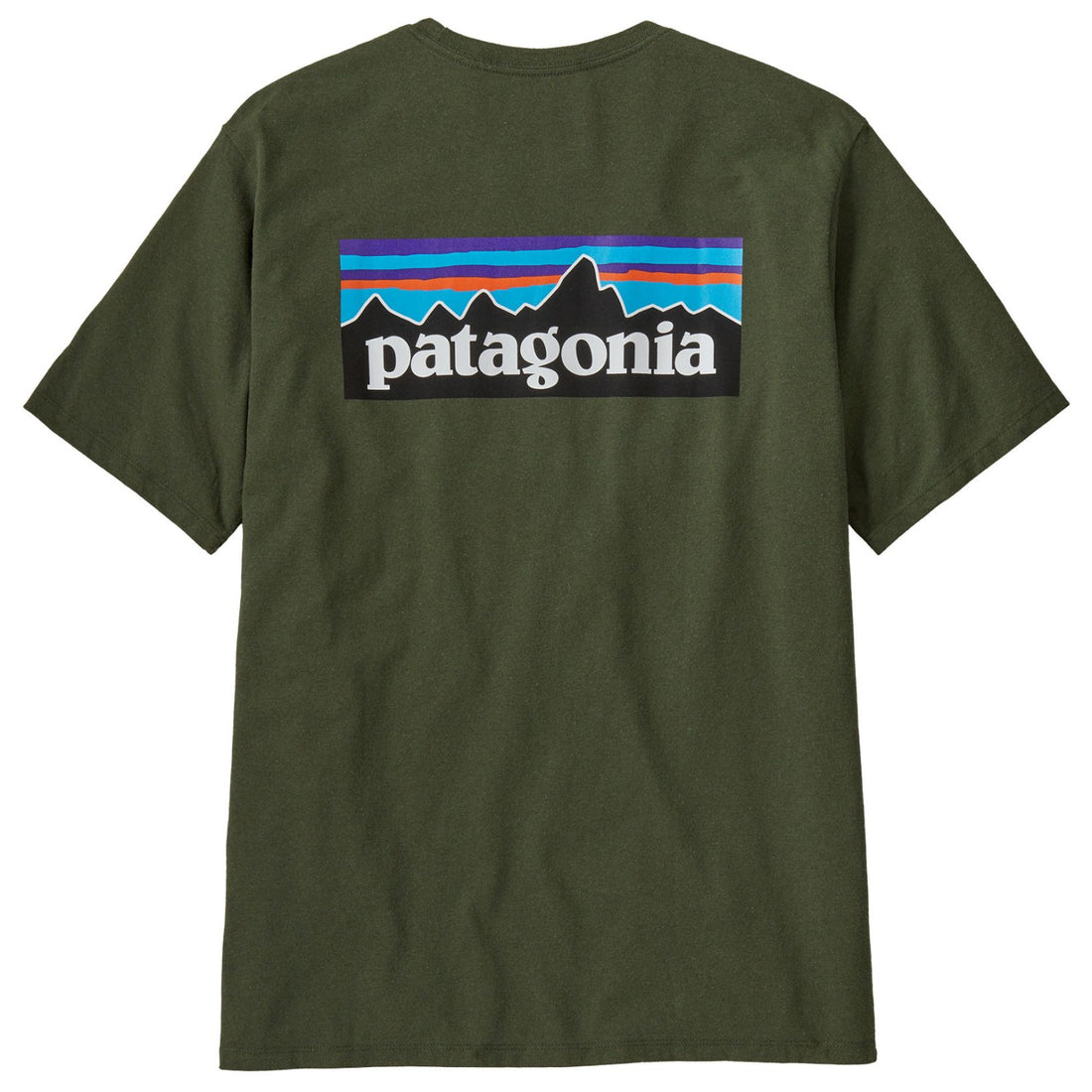 Camiseta Patagonia logo P6 color verde