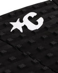 Detalle del patrón Square Loc negro con micro-puntos Thermo-Lite y logo Creatures of Leisure blanco del grip Mick Fanning Signature black white.