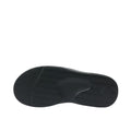 Suela chanclas Reef Fanning H2O negra con patrón de agarre antideslizante y diseño resistente al agua.