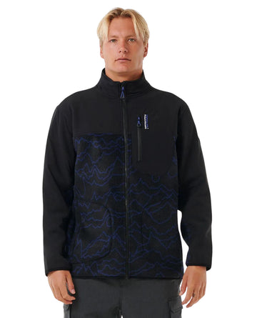 Hombre con la Rip Curl Anti Series Search Zip Crew Black/Berry