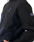 Bolsillo en el pecho con cremallera de la Rip Curl Anti Series Search Zip Crew Black/Berry