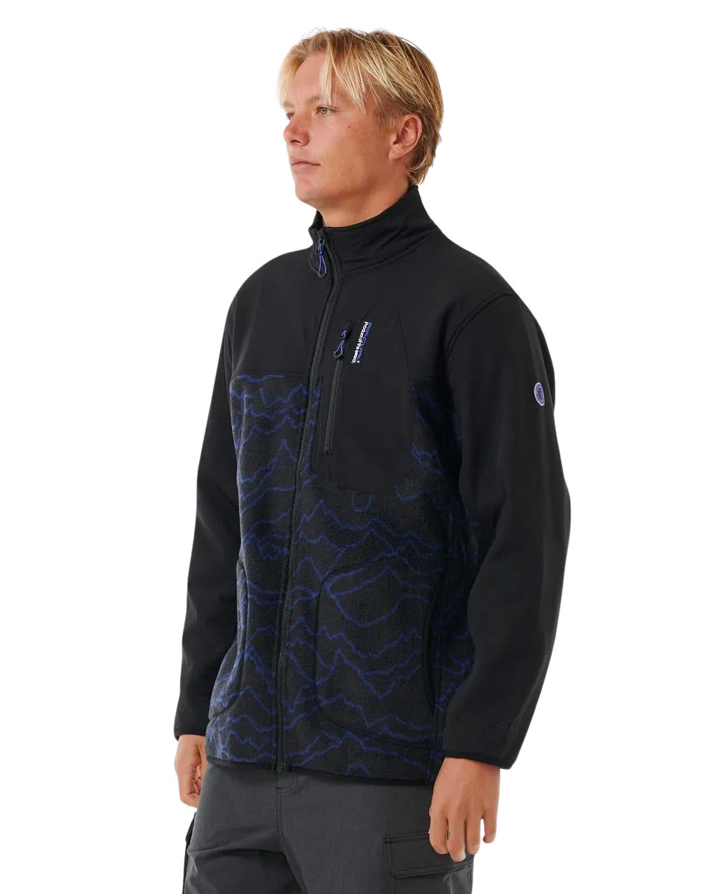 Hombre con la Rip Curl Anti Series Search Zip Crew Black/Berry