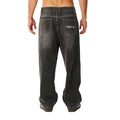 Pantalón Rip Curl Archive Dirty Denim en Washed Grey, vista trasera completa, con el logo Rip Curl bordado en el bolsillo trasero derecho.